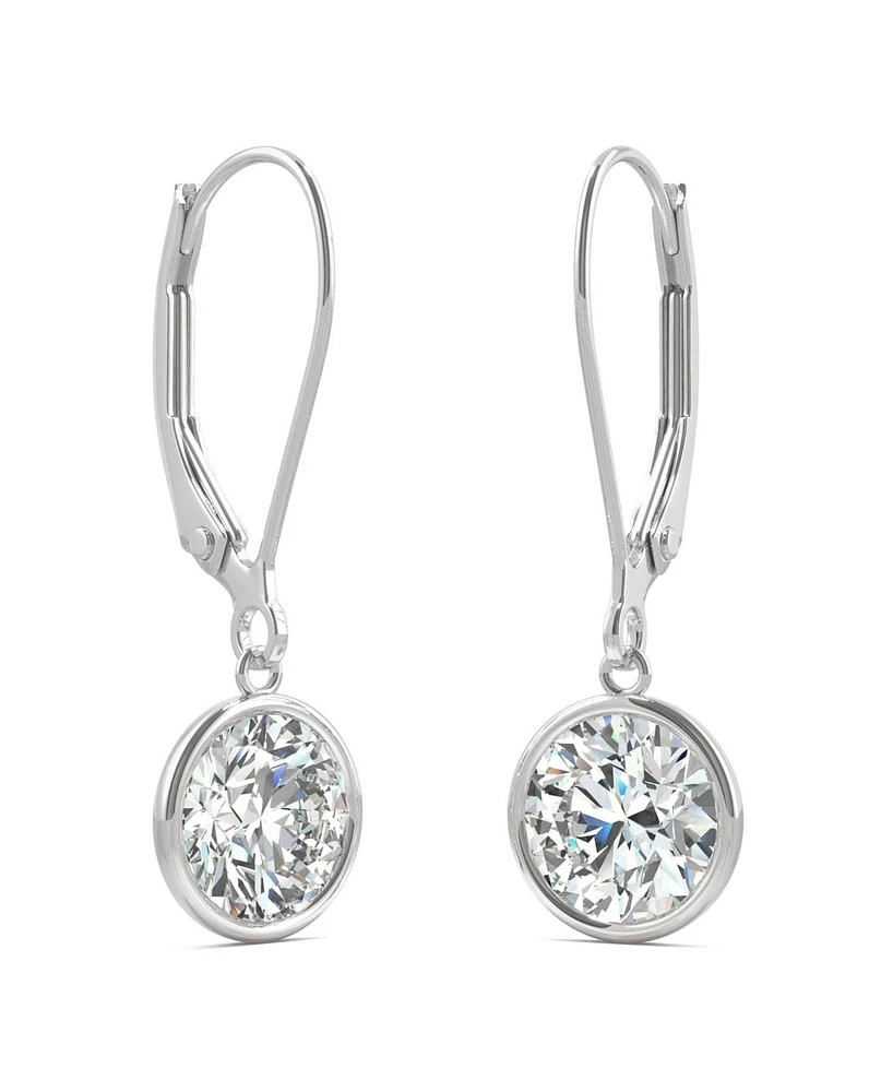 Charles & Colvard Moissanite Drop Earrings (1 5/8 ct. t.w. Diamond Equivalent) in 14k White Gold
