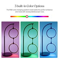 Nova Modern Hoops Led Table Lamp with Color Changing Function (24")