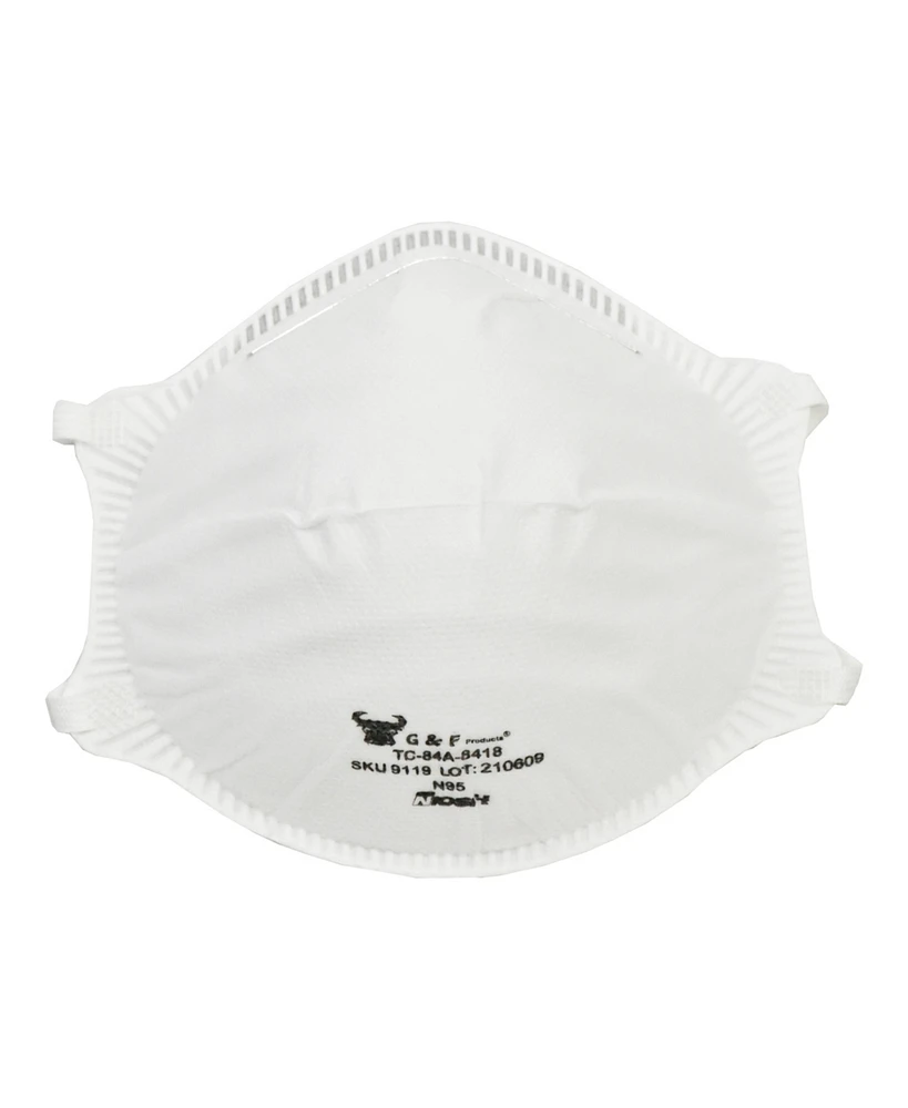 G & F Products N95 Particulate Respirator Dust Mask, 20 Pieces