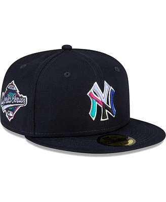 Men's New Era Navy New York Yankees 1996 World Series Polar Lights 59Fifty Fitted Hat