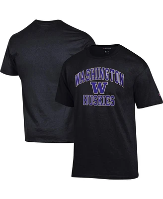 Men's Champion Black Washington Huskies High Motor T-shirt