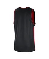 Men's Nike Red, Black Chicago Bulls Courtside Versus Force Split Dna Performance Mesh Tank Top
