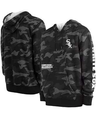 Men's New Era Black Chicago White Sox Camo Pullover Hoodie