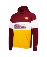 Men's New Era Gold Washington Commanders Colorblock Current Pullover Hoodie