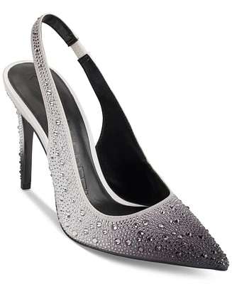 Karl Lagerfeld Paris Women's Slip-On Pointed-Toe Slingback Pumps