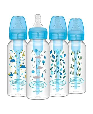 Dr. Browns Baby Anti-Colic Options+ Narrow Baby Bottles 8oz, 4 Pack