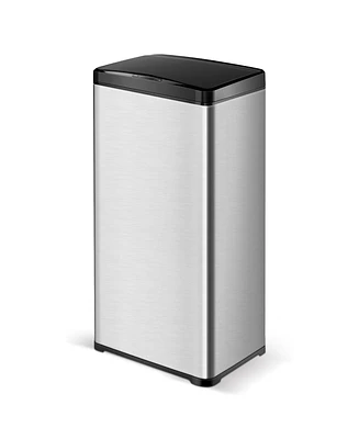 1.3 Gal./5 Liter Rectangular Matt White Step-on Trash Can for Bathroom and Office