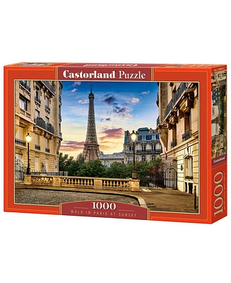 Castorland Walk in Paris at Sunset Jigsaw Puzzle Set, 1000 Piece