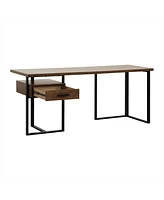 Helena Return Desk with 1 Cabinet