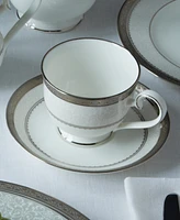 Noritake Odessa Platinum Set of 4 Saucers, Service For 4