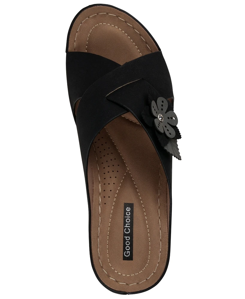 Gc Shoes Women's Selly Flower Wedge Sandals