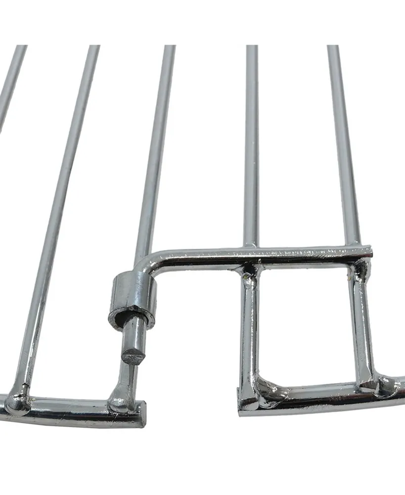Sunnydaze Decor Foldable Fire Pit Cooking Grill Grate - Heavy-Duty Portable Chrome-Plated Backyard Outdoor Bbq Campfire Cooking Rack Accessory