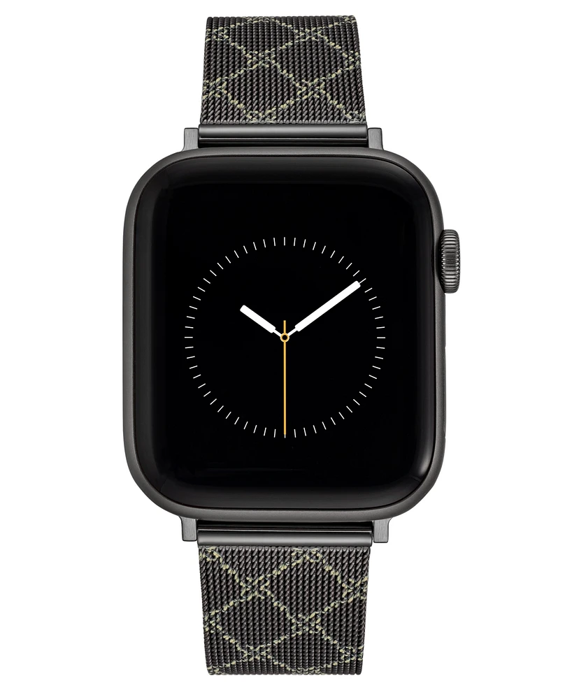 Nine West Women's Patterned Stainless Steel Mesh Band designed for Apple Watch 42mm (Series 10) & 38/40/41mm