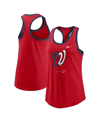 Women's Nike Red Washington Nationals Tech Tank Top