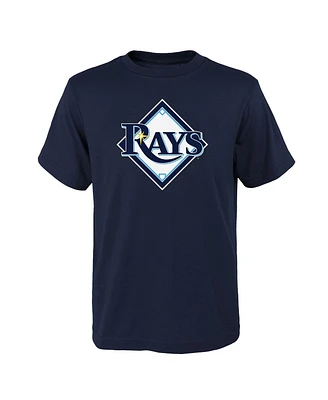Big Boys and Girls Navy Tampa Bay Rays Logo Primary Team T-shirt