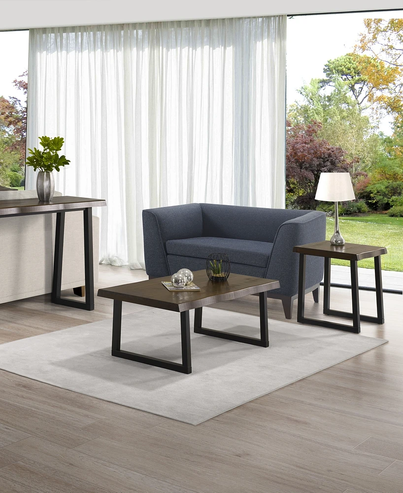 Closeout Steve Silver Jennings 48" Solid Wood Live Edge Cocktail Table