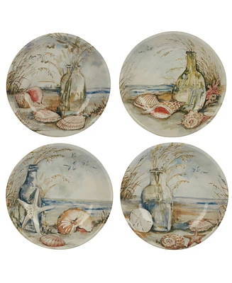 Certified International Coastal Landscape Set of 4 Soup/Pasta Bowl 9"
