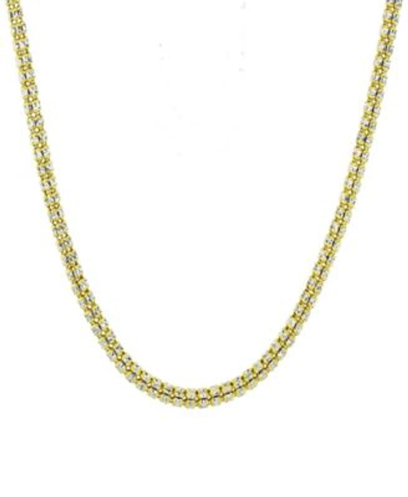 Ice Link Chain Necklace Collection In 10k Two Tone Gold