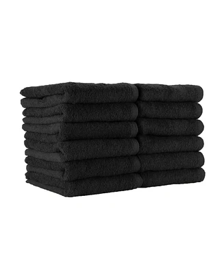Bleach-Safe Cotton Salon Towels (12 Pack), Jr. 16x27 in., Solid Color, Absorbent Hair Drying Towel, Perfect for and Spa