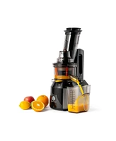 Big Feeding Mouth Masticating Juicer, Large Chute Juice Extractor for Fruit & Vegetable, Black