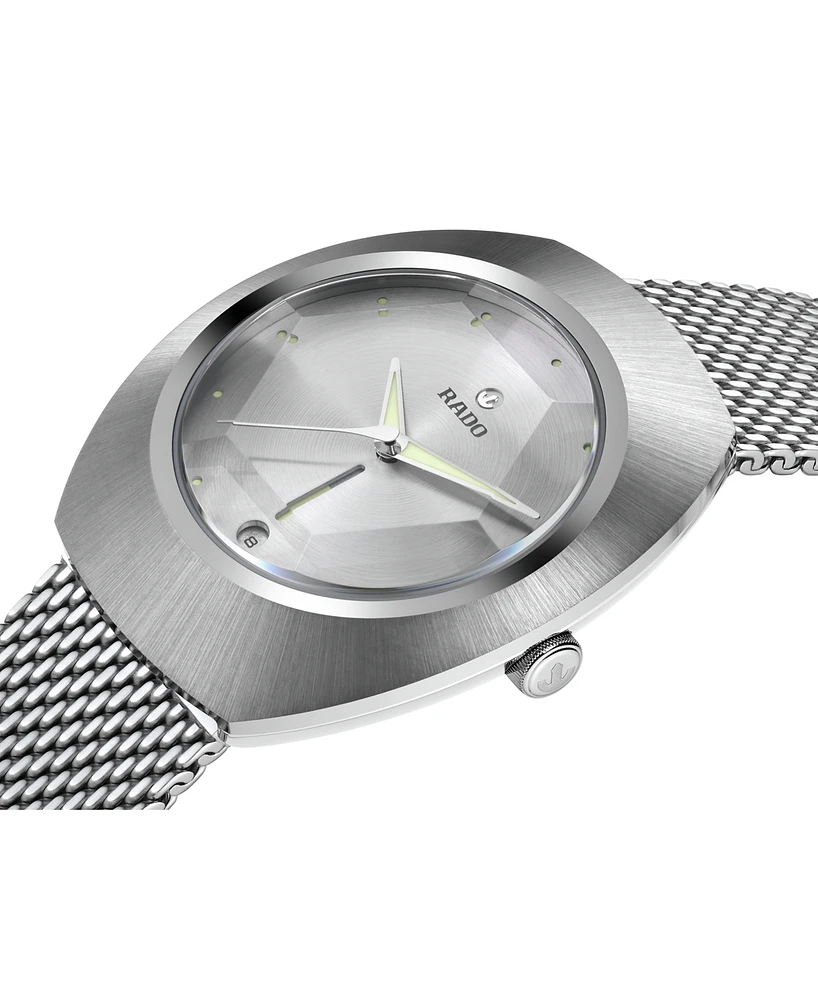Rado Unisex Swiss Automatic DiaStar Original 60th Anniversary Edition Stainless Steel Mesh Bracelet Watch 38mm