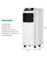 9,000 Btu Portable Air Conditioner & Dehumidifier Function Remote w/ Window Kit