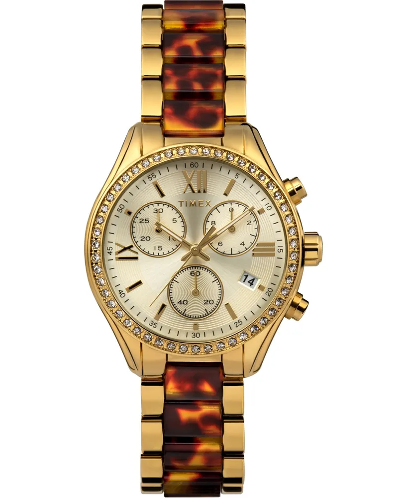 Timex Women's Quartz Analog Premium Dress Alloy Gold-Tone Watch 38mm