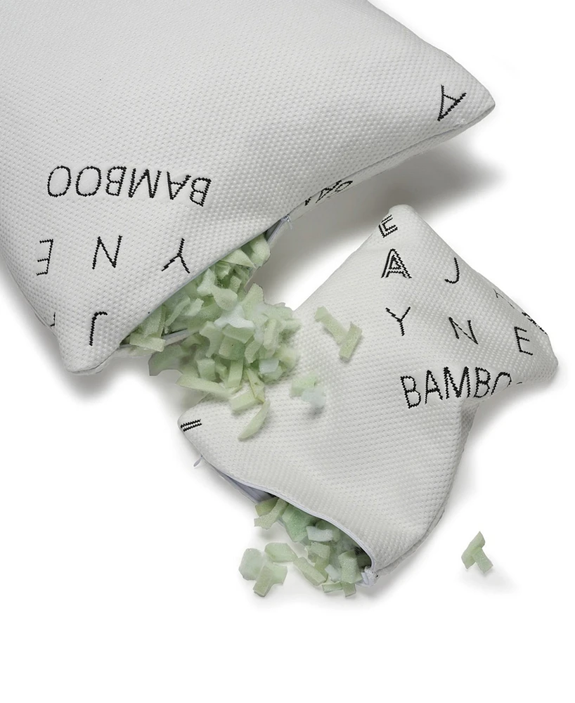 Ella Jayne Rayon from Bamboo Adjustable Density Shredded Memory Foam Pillow, Standard/Queen
