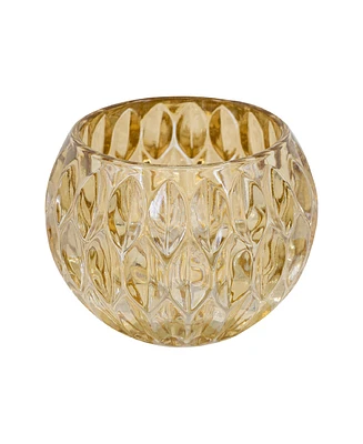 Ab Home Dimpled Candle Holder, 5.9" L x 5.9" W x 4.3" H