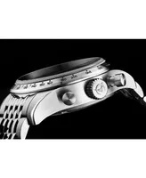 Alexander Men's Megalos Silver-tone Stainless Steel , Two-Tone Dial , 51mm Round Watch