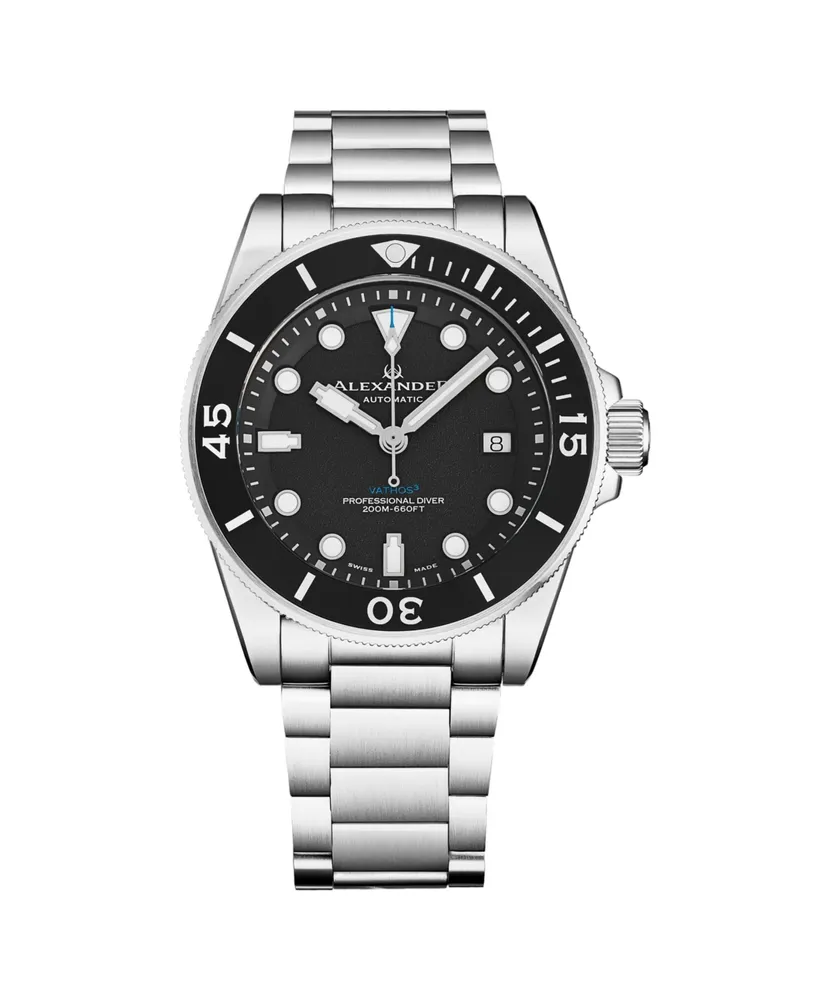 Alexander Men's Vathos3 Silver-tone Stainless Steel , Two-Tone Dial