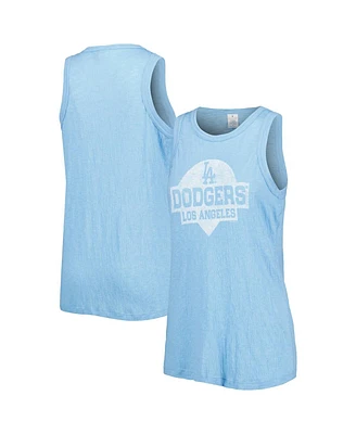 Women's Soft As A Grape Royal Los Angeles Dodgers Tri-Blend Tank Top