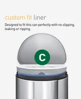 simplehuman Code C 100pk Custom Fit Liners with 5 Quick Dispense Packs, 10-12L Bathroom Trash Bag Liners