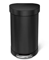 simplehuman 45 Liter Semi-Round Liner Rim Kitchen Trash Can