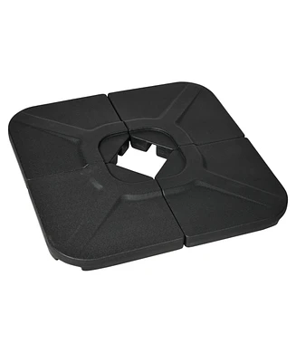 Outsunny 4-Piece 175lb Cantilever Patio Umbrella Base Weights for Offset Hanging Umbrella