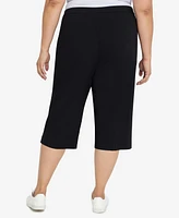 Alfred Dunner Plus Classic Allure Stretch Clamdigger Capri Pant
