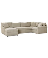 Closeout! Wrenley 138" 4-Pc. Fabric Modular Chaise Sectional Sofa, Created for Macy's