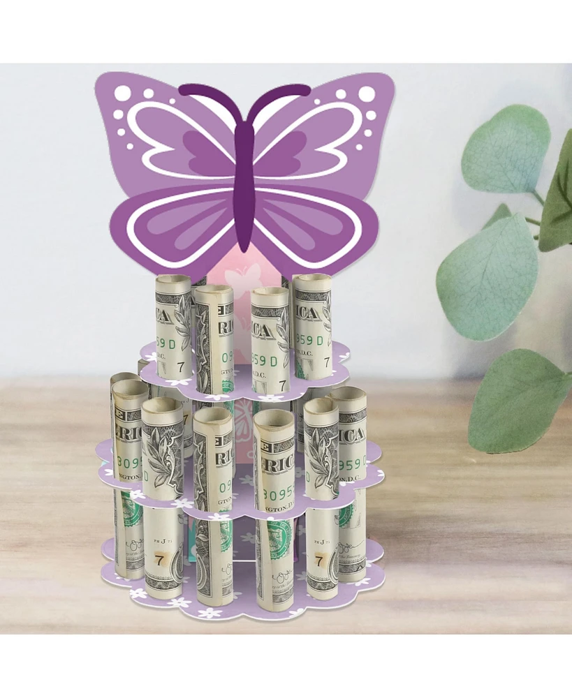 Beautiful Butterfly - Diy Birthday Party Money Holder Gift - Cash Cake