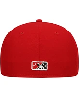 Men's New Era Red Richmond Flying Squirrels Authentic Collection Road 59FIFTY Fitted Hat