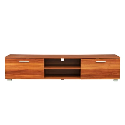 Walnut Tv Stand For 70 Inch Tv Stands, Media Console Entertainment Center Television Table