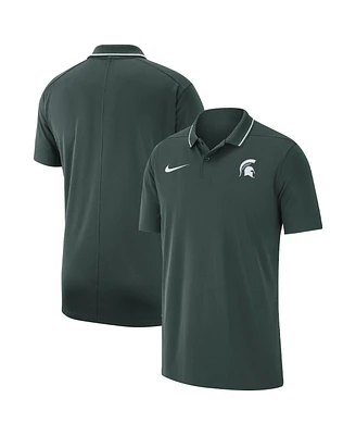 Men's Nike Green Michigan State Spartans Coaches Performance Polo Shirt