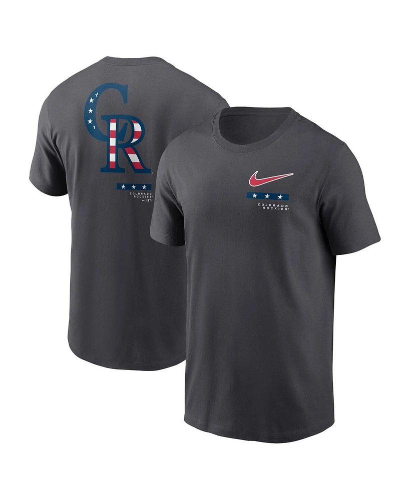 Men's Nike Anthracite Colorado Rockies Americana T-shirt