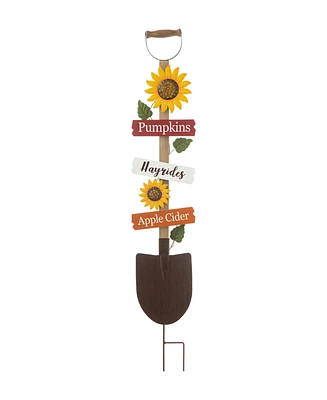 Glitzhome 47.75" H Fall Wood Metal Shovel Yard Stake