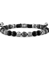 Bulova Men's Marine Star Beaded Bolo Bracelet in Stainless Steel