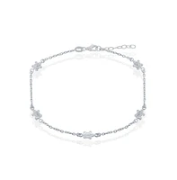 Simona Sterling Silver Turtles Anklet