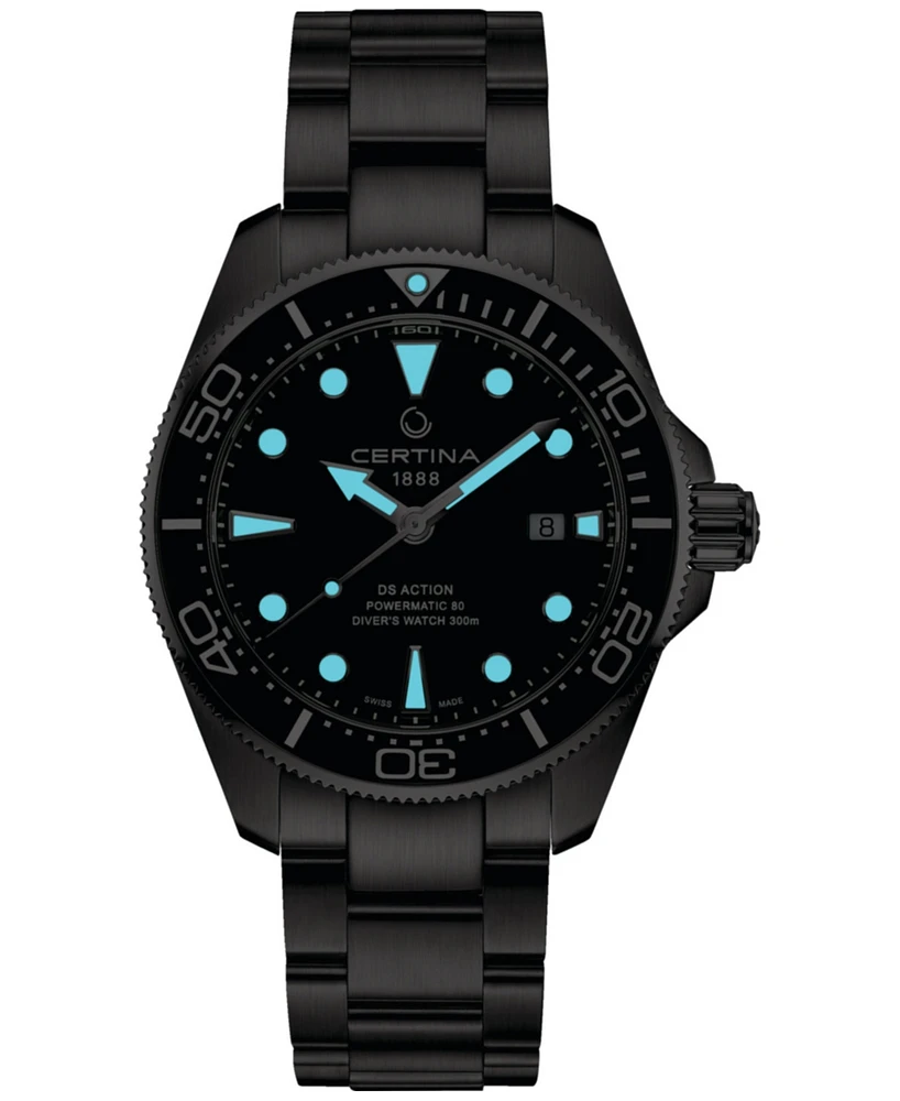 Certina Men's Swiss Automatic Ds Action Diver Stainless Steel Bracelet Watch 43mm