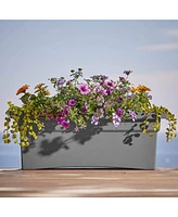 Bloem VER26908 Veranda Window Deck Box Planter 26" x 11" Charcoal