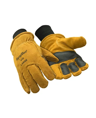 RefrigiWear Men's Double Insulated Leather Work Gloves - Heavy Duty Durable for Cold Weather Protection