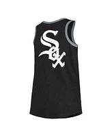 Big Girls New Era Black Chicago White Sox Henley Tank Top