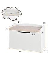 Wooden Toy Box Kids Storage Chest Lift Top Bench Seat